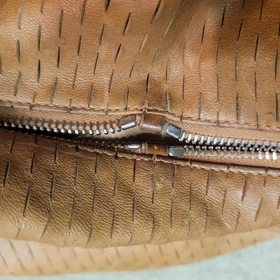 Jil Sander Laser Cut Leather Hobo Handbag (PC1-CE)