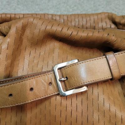 Jil Sander Laser Cut Leather Hobo Handbag (PC1-CE)
