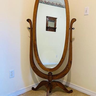 Cheval  Oval Floor Mirror