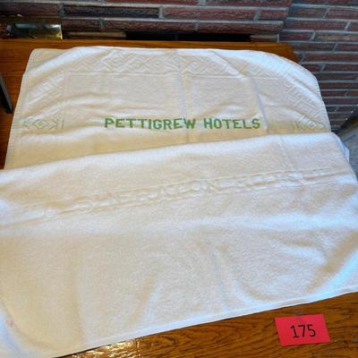 2 Vintage Hotel Towels