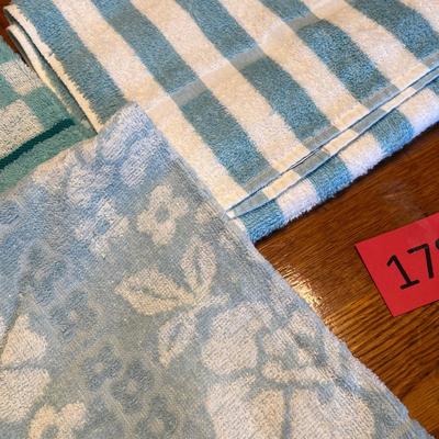 Lot of blue towels