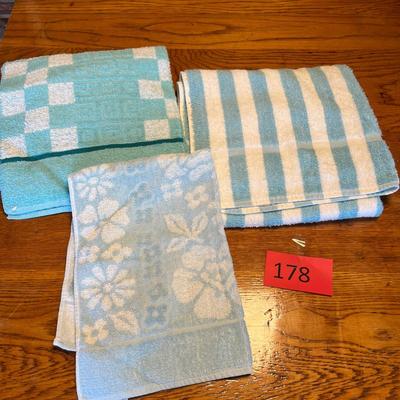 Lot of blue towels