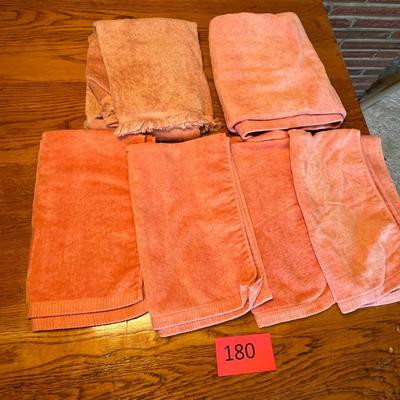 Lot of orange towels