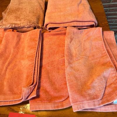 Lot of orange towels
