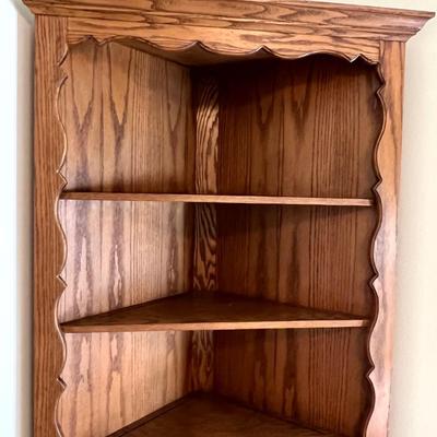 Large Oak Corner Shelf