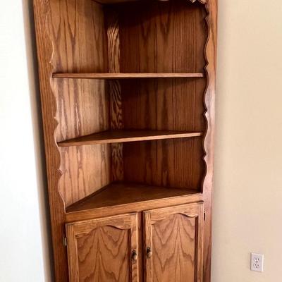 Large Oak Corner Shelf