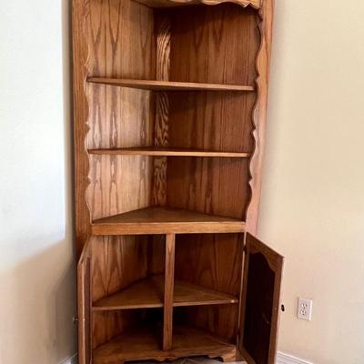 Large Oak Corner Shelf