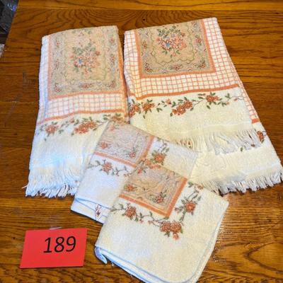Towel set roses