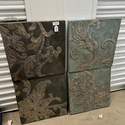20" X 20" Squares â€” Patio Wall Art - Set of 4
