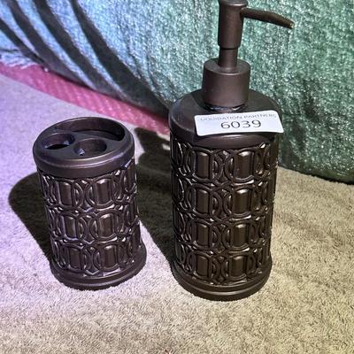 Bathroom Soap Dispenser & Tooth Brush Holder