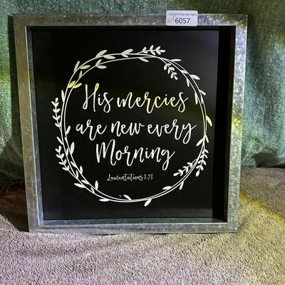 18" X 18" Decorative Wall Plaque - Lamentations 3:23