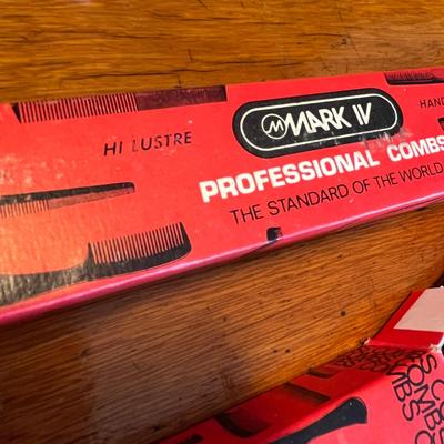 2 Boxes of new combs, vintage