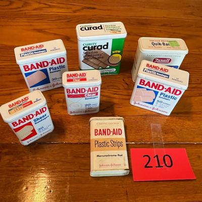 Lot of tin Band Aid boxes