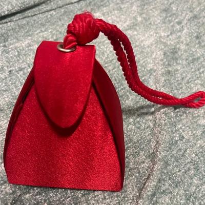Red Satin evening bag