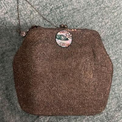 Tiny Beaded Evening Bag with Decorative Clasp