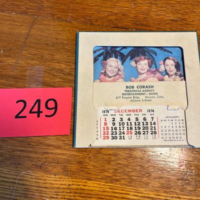 Vintage Peekaboo calendar