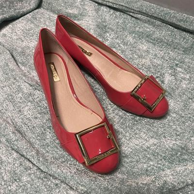 Red Buckle Ladies Shoes