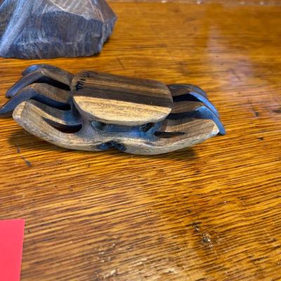 4 small ironwood & wood figures