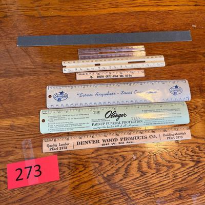Vintage advertising rulers