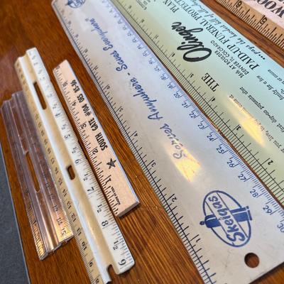 Vintage advertising rulers