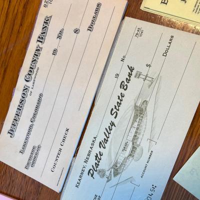Vintage checks & Deposit slips