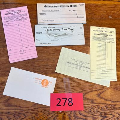 Vintage checks & Deposit slips
