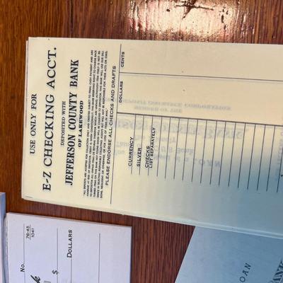 Vintage checks & Deposit slips