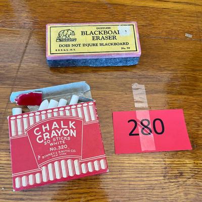 Vintage chalk & eraser
