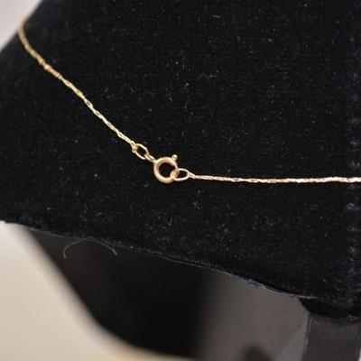 10k Chain 20â€ with 10k Tourmaline Pendant 0.8g