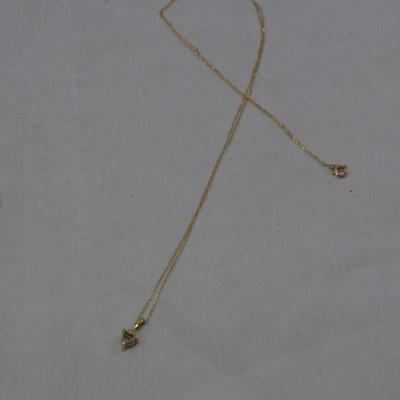 10k Chain 20â€ with 10k Tourmaline Pendant 0.8g