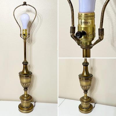 STIFFEL ~ Single (1) ~ Solid Brass 3-Way Table Lamp ~ *Read Details