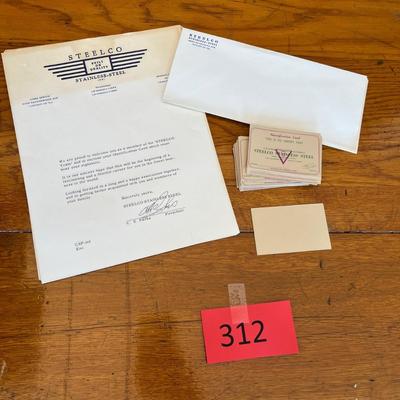 Vintage Steelco Stationary/ Business cards