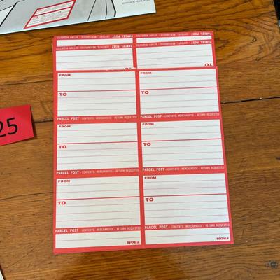 Mailing labels