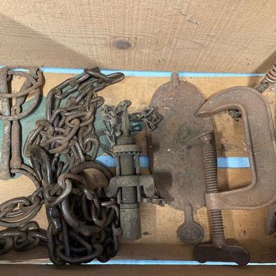 Vintage clamp other rusty items