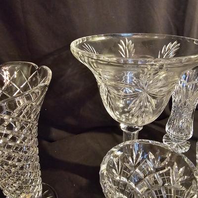 Five Crystal Flower Vases (DR-JS)