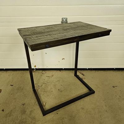 Dark Frame Mirror, Sofa Side Table & Rustic Coffee Table.  (G-JS)