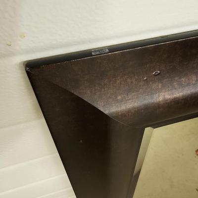 Dark Frame Mirror, Sofa Side Table & Rustic Coffee Table.  (G-JS)