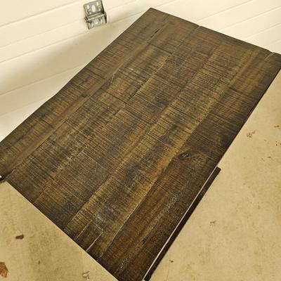 Dark Frame Mirror, Sofa Side Table & Rustic Coffee Table.  (G-JS)