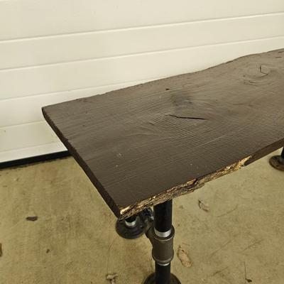 Dark Frame Mirror, Sofa Side Table & Rustic Coffee Table.  (G-JS)
