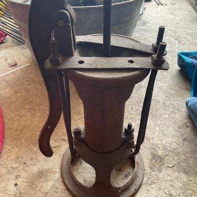 Antique cast iron water pump