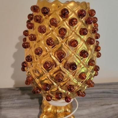 MCM Lighted Ceramic Pineapple