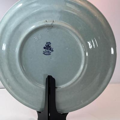 Wall display Large Delft plate antique windmill