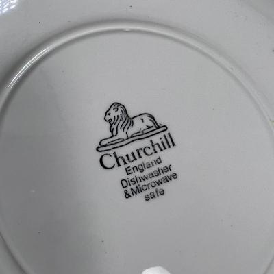 Blue and white plate collection