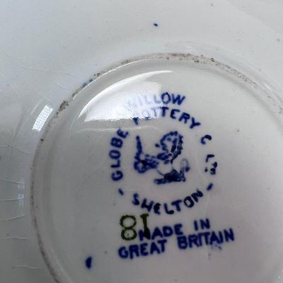 Blue and white plate collection