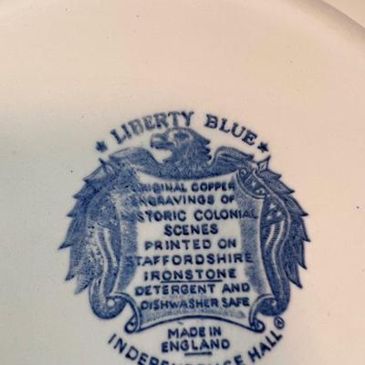 Blue and white plate collection
