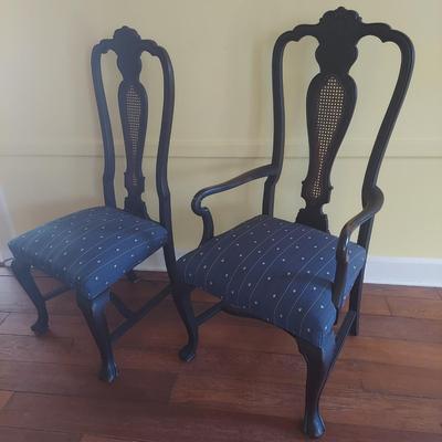 Two Solid Wood Chippendale Chairs (LR-BBL)