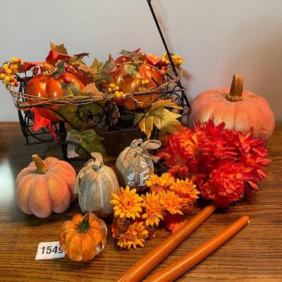 Fall cart & pumpkins