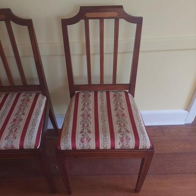Six Solid Wood Slat Back Dining Chairs (LR-BBL)