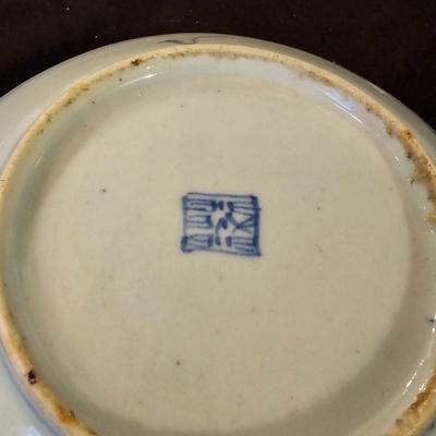 Vintage Chinese Plates & Wooden Stands  (DR-JS)