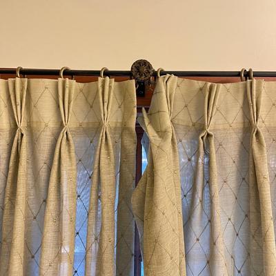 Eight Matching Curtain Panels w/ Rods and Hardware (PB, PC1-SS)